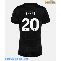 Camisa de time de futebol Tottenham Hotspur Mohammed Kudus #20 Replicas 2º Equipamento Feminina 2025-26 Manga Curta